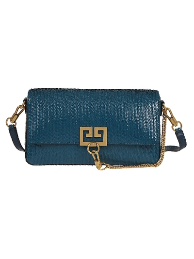 Shop Givenchy Charm Shoulder Bag In Prussian Blue