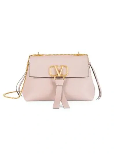 Shop Valentino Garavani Small Vring Leather Shoulder Bag In Blush