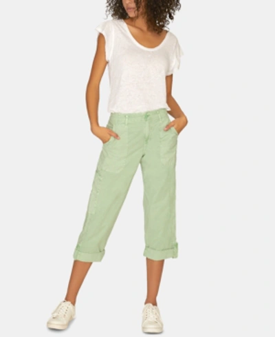 Shop Sanctuary Explorer Pocket Capri Pants In Light Green