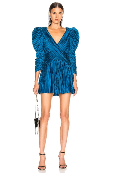 Shop Retroféte Evelyn Dress In Blue