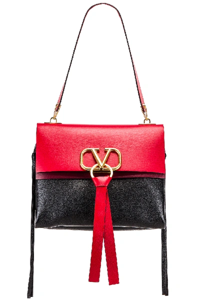 Shop Valentino Vring Medium Shoulder Bag In Rouge