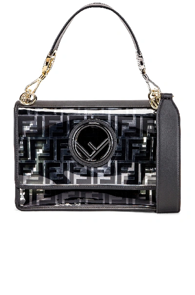 Shop Fendi Kan I Logo Crossbody Bag In Black