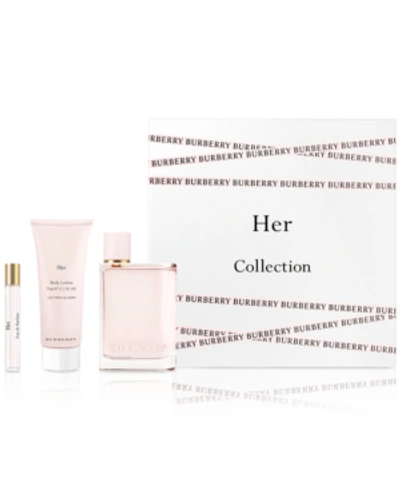 Burberry Her Eau De Parfum 3 pc Gift Set ModeSens