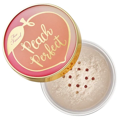 Shop Too Faced Peach Perfect Mattifying Setting Powder - Peaches And Cream Collection Translucent Peach 0.12 oz/ 3.