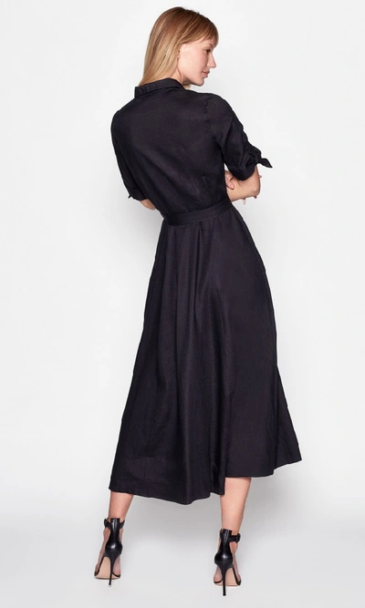 Shop Equipment Irenne Linen Midi Dress In True Black