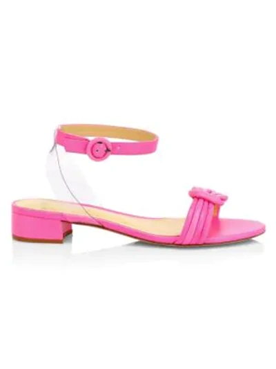 Shop Alexandre Birman Vicky Leather & Pvc Sandals In Pink