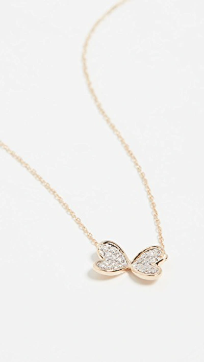 Shop Adina Reyter 14k Pave Butterfly Necklace In Gold