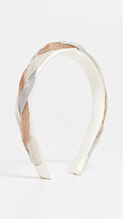 Shop Eugenia Kim Lucienne Headband In Champagne/silver/copper
