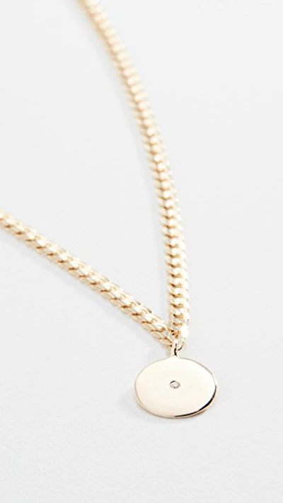 Shop Ariel Gordon Jewelry 14k Medallion Signet Necklace In Yellow Gold