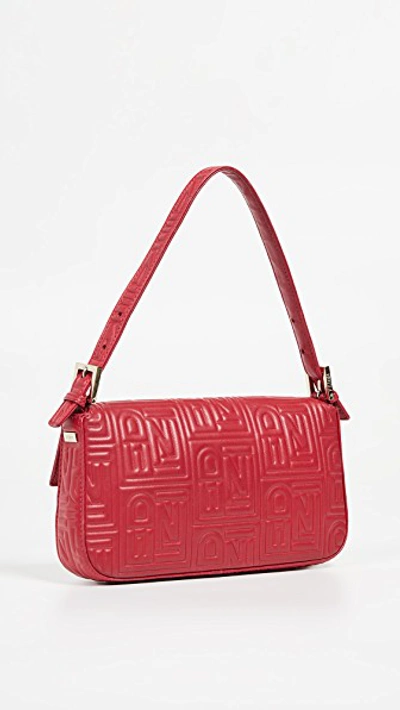 Shop Fendi Red Leather Baguette Bag