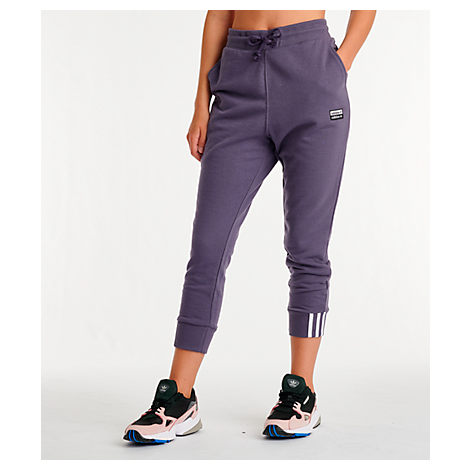 purple adidas pants womens