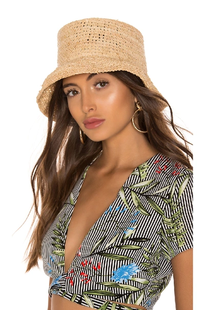 Shop Janessa Leone Manon Bucket Hat In Natural