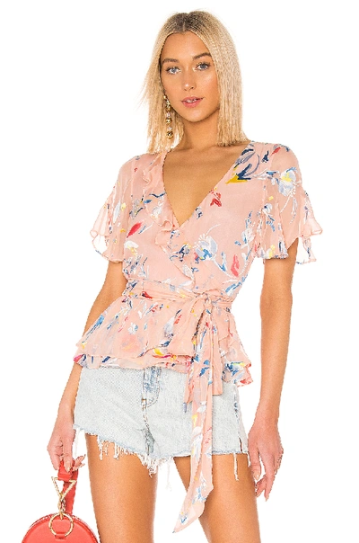 Shop Tanya Taylor Bianka Top In Floral Blush