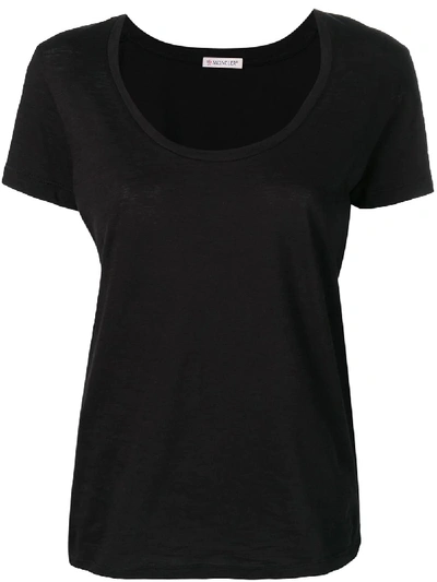 Shop Moncler Jersey-t-shirt - Schwarz In Black
