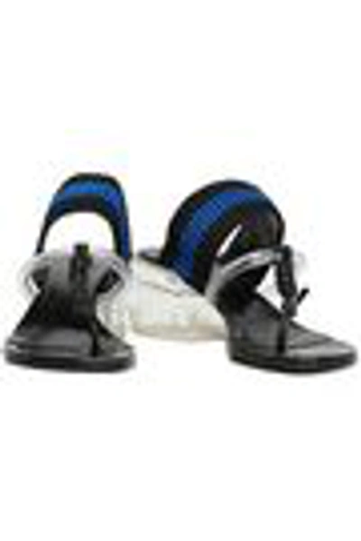 Shop 3.1 Phillip Lim / フィリップ リム 3.1 Phillip Lim Woman Pvc And Ribbed-knit Sandals Black