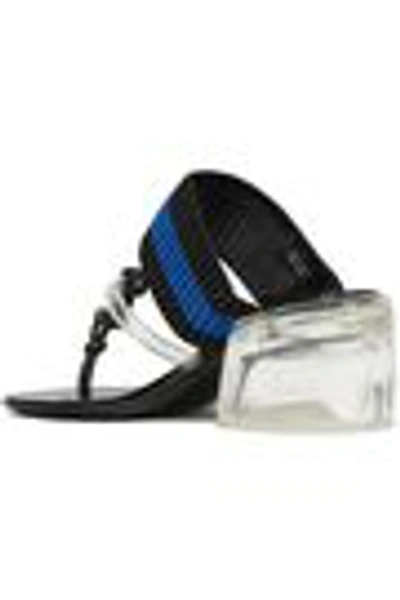 Shop 3.1 Phillip Lim / フィリップ リム 3.1 Phillip Lim Woman Pvc And Ribbed-knit Sandals Black