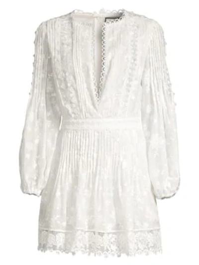 Shop Alexis Norwa Beaded Lace Dress In White