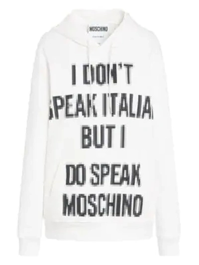 Shop Moschino X Sims Pixel Capsule Cotton Sweatshirt In White Multi