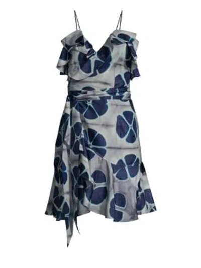 Shop Alexis Kalani Floral Wrap Camisole Dress In Oceanic