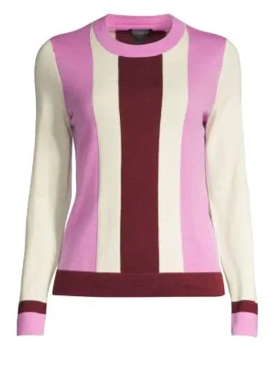 Shop Escada Sange Colorblock Wool & Cashmere Sweater In Blush