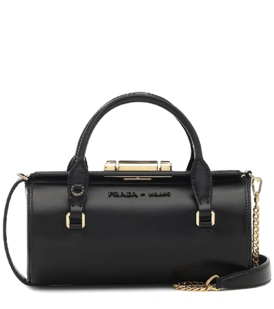 Shop Prada Sybille Leather Shoulder Bag In Black
