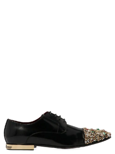 Shop Dolce & Gabbana Embellished Lace In Black