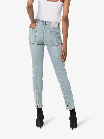 Shop Givenchy Seam Detail Skinny Jeans In 452 Light Blue