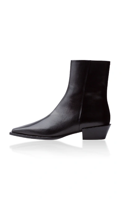 Shop Aeyde Ruby Leather Ankle Boots In Black