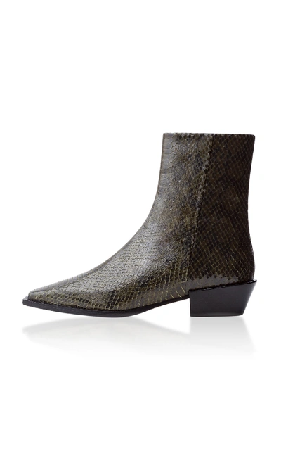 Shop Aeyde Ruby Embossed Leather Ankle Boots In Multi