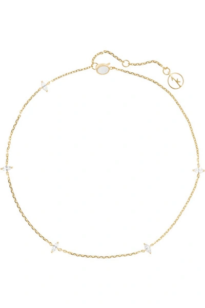 Shop Anissa Kermiche 14-karat Gold Pearl Anklet