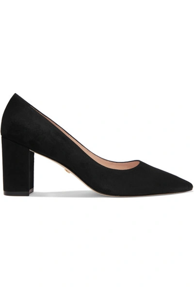 Shop Stuart Weitzman Laney Suede Pumps In Black