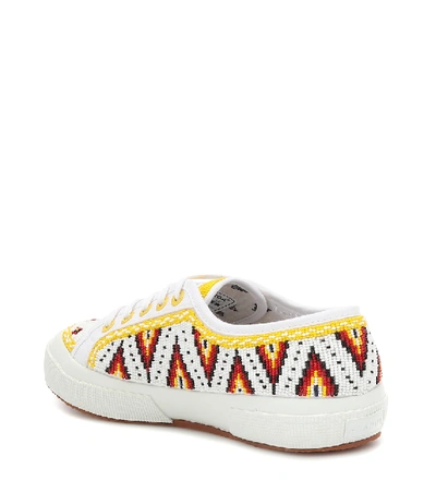 Shop Alanui X Superga® Beaded Sneakers In Multicoloured