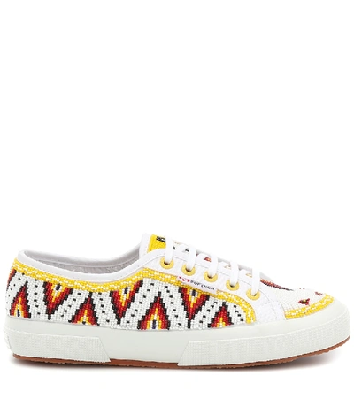 Shop Alanui X Superga® Beaded Sneakers In Multicoloured