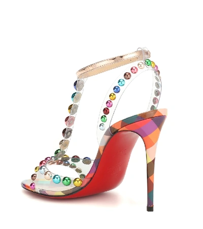 Shop Christian Louboutin Faridaravie 100 Pvc Sandals In Multicoloured