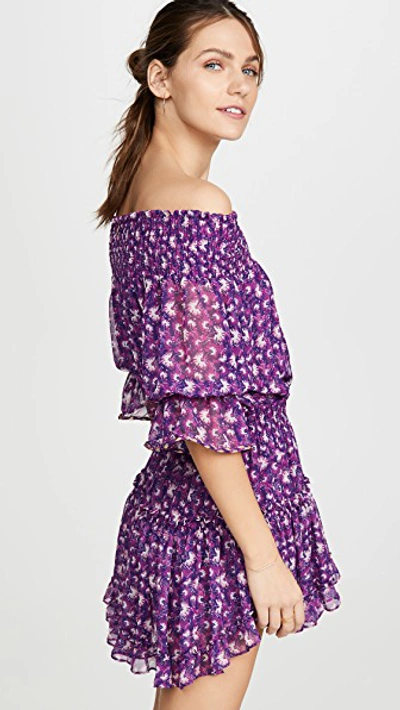 Shop Misa Marisol Dress In Purple/floral