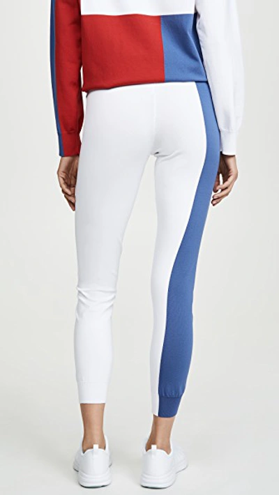 Shop Adam Selman Sport Colorblock Pants In Red/white/blue