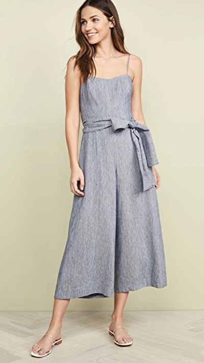 Shop Club Monaco Dalennah Jumpsuit In Aquamarine/white Multi