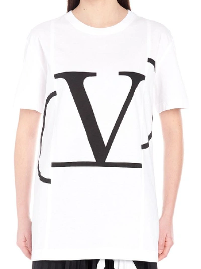 Shop Valentino Go Logo Printed T In White