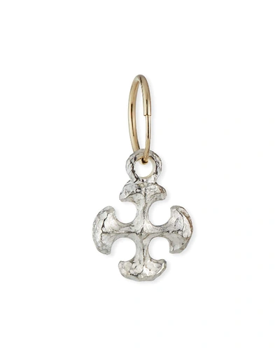 Shop Lee Brevard Large Lotus Cross Earring, Single In Silver