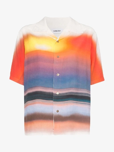 Shop Ambush Hawaiian Tie-dye Short Sleeve Shirt In Orange