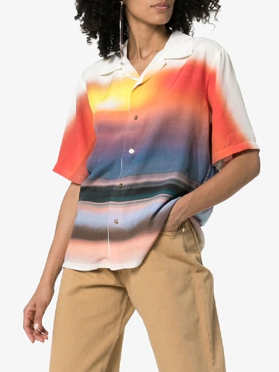 Shop Ambush Hawaiian Tie-dye Short Sleeve Shirt In Orange