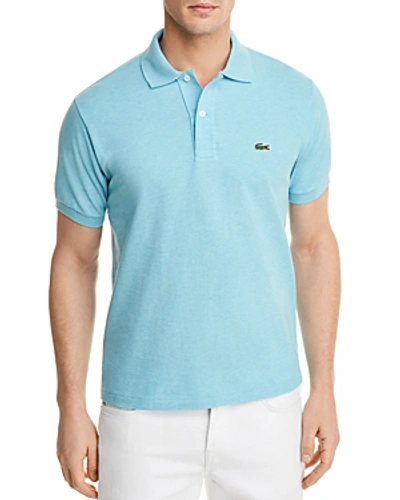 Shop Lacoste Pique Classic Fit Polo Shirt In Lavezzi Chine Blue