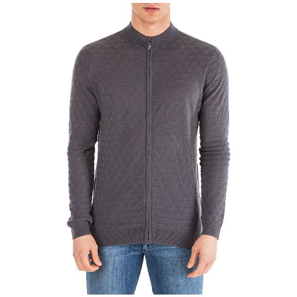 mens grey armani jumper