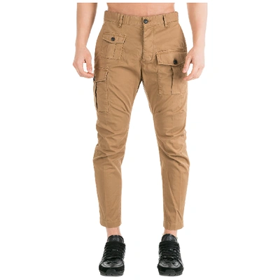 Shop Dsquared2 Men's Trousers Pants Cargo In Beige