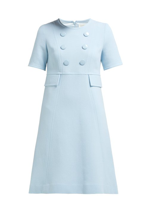 light blue wool dress