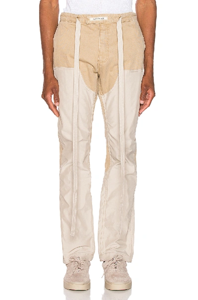 Shop Fear Of God Nylon Double Front Work Pant In Khaki