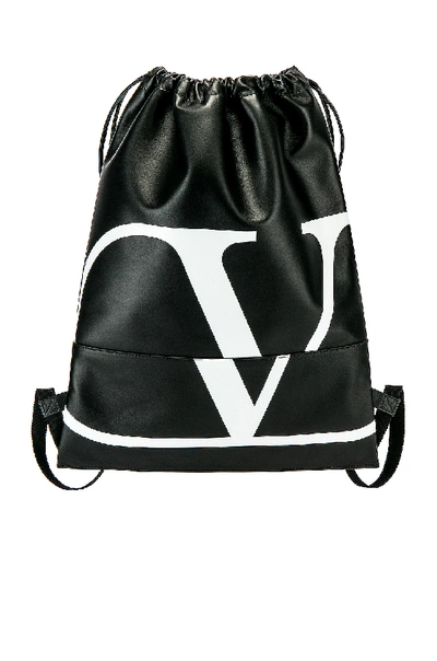 Shop Valentino Backpack In Black & White