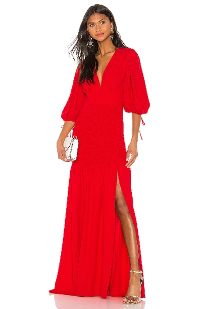 Shop Amanda Uprichard Gala Maxi Dress In Lipstick