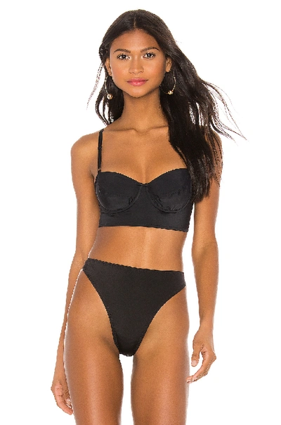 Shop Norma Kamali Underwire Bikini Top In Black