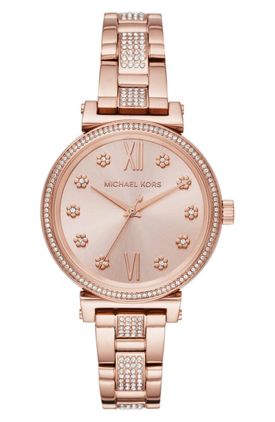 Shop Michael Kors Sofie Bracelet Watch, 36mm In Rose Gold